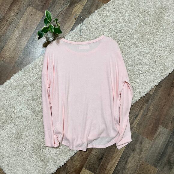 Lucky Brand Medium Balletcore Pastel Baby Pink Super Soft Lightweight Sweater - Picture 5 of 5